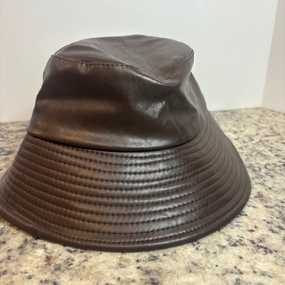 San Diego Hat Company Accessories - San Diego Hat Company Faux Leather Bucket Hat Womens Brown O/S
